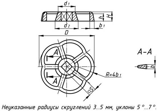 Маховик чертеж в компасе